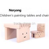 Children's painting tables and chairs-- Environmental protection corrugated paper