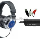 2.1 channel vibration gaming stereo headset foldable for PS4/PS3/XBOX360/PC foldable, detachable microphone