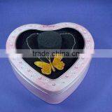 Heart Shaped Jewelry Tin Box