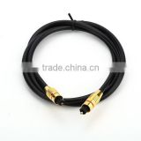 High quality digital audio toslink cable gold with black 1.5m
