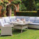 Sectional Dining Set With White Wicker
