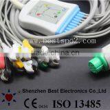 EKG 10 Lead Cable and Leadwires IEC Clip Connector for Datex Machines With 10pin Connector