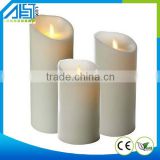 4"5"6" 3Pcs Per Set Pillar Flameless Led Candle With Blow On/OFF Function