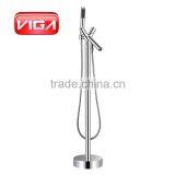 Old Style Brass Bathtub Faucet Floor Stand Shower Mixer thumbnail-5