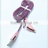 Hot Sale TPE Jacket 2in1 Usb Cable Charging Line for Iphone Android thumbnail-1