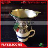 Dishwasher Safe Stable Base Pour Over Stainless Steel Gold Coffee Dripper
