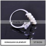 Latest Gold Finger Ring Designs Pearl Ring Designs for Women Open Rings thumbnail-3