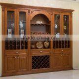 Tall Wooden Wine Cabinet Set