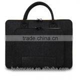 BUBM 2016 New Fashion Felt Laptop Sleeve Case Bag/ Notebook Computer Case / Briefcase Carrying Grey Bag for Lady thumbnail-4