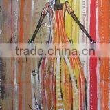 Beautiful African Girl Oil Decorative Portrait Painting 17671 thumbnail-4