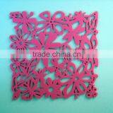 Square Size New Flower Felt Hot Food Table Dishes Mat Home Dishes Platemat Dinner Desk Coaster thumbnail-1