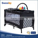 Multifunction classical black baby crib bed, baby play yard/playpen