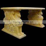 Natural Marble Top Coffee Table With Eagle Statues