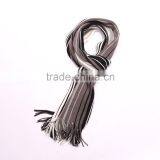 Stripe Knit Scarf With Tassels For Men thumbnail-4