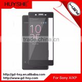 HUYSHE hot selling cell phone waterproof tempered 3D full cover color glass 9H screen 0.2mm protector for Sony X/XP