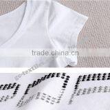 Girl's Hot Fix Rhinestone Slim Short Sleeve T-shirts for Promotion thumbnail-6