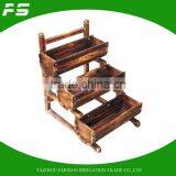 Home And Garden 3Tiers Decorative Fir Wooden Flower Pot Stands thumbnail-1