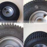 4.10/3.50-4 Lawn Mower Wheel Handtruck Hand Trolley Lawn Garden Tubeless Pneumatic Wheel thumbnail-4