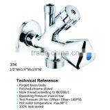 Hydraulic Fittings Water Angle Valve With Chrome Plated Made in China thumbnail-2