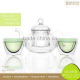 Creative Microwave Pyrex Glass Heat Resistant Tea Pot Set Arabic thumbnail-1