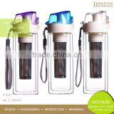 Low MOQ! BPA Free Sports Hot Glass Fruit Infuser Water Bottle thumbnail-2