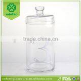 Set of 3 Hand Made Clear Glass Jar/customized Decal Glass Jar thumbnail-2