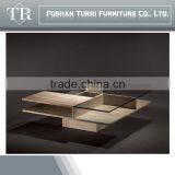 Italy Tempered Glass Top Marble Travertine Coffee Table thumbnail-4
