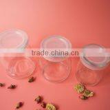 Top Grade Cute Glass Pudding Jar With White Plastic Lid thumbnail-2