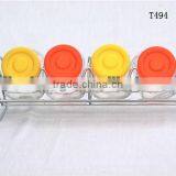 Mini Clear Round Glass Seasoning Pots for Spice With Food Grade thumbnail-1