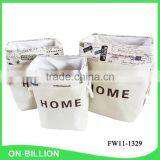 Decorative Folding Fabric Canvas Laundry Hamper thumbnail-1
