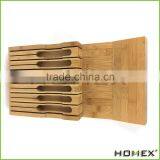 Kitchen In-Drawer Bamboo Knife Storage Block Homex BSCI/Factory thumbnail-5