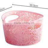 Plastic Basket for Storage Sundries With Handle, Plastic Lace Basket thumbnail-3