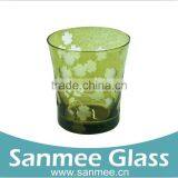 Spray Green High Quality Glass Candleholder Tea Glass Cup thumbnail-1