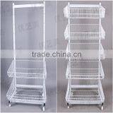 2016 Wholesale White Metal Storage Rack Shelf With Wheels thumbnail-3