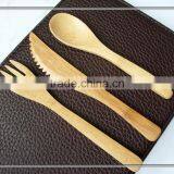 Wood Dinnerware Bamboo Kitchenware Spoon Fork Knife for Hotel or Restaurant thumbnail-5