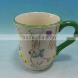 Rabbit Painting Ceramic Promotional Cup thumbnail-1