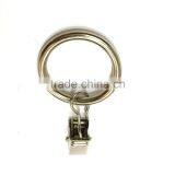 Wholesale Brushed Nickel Plating Iron Curtain Ring With Clip / Rod Ring With Clip Hanging / A Ring With A Clip thumbnail-5