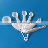 Set of 6 Pcs White Plastic Measuring Spoon Set thumbnail-1