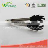 WCK005 Premium Comfort Stainless Steel Locking Kitchen Tongs Food Tong With Silicone Heads, Good Grip and Built In Stand thumbnail-3