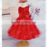 2015 Summer New 2-13Y Girls Fashion Flowers Wedding Baby Princess Dress Kids Children High Quality Long Vestidos. Free Shipping thumbnail-5