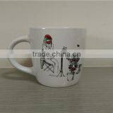 White Colour Customized Logo Ceramic Coffee Mugs thumbnail-4