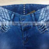 GZY Slim and Fashion Women Jeans Low Price African Hot Selling Rivet Model Fashion and Shinny Design 2017 Stock thumbnail-4