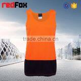 Two-colored Reflective Safety T-shirt for Running Mens Good-looking T-shirt hi Vis Polyester T-shirt Terry Cloth thumbnail-5