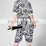 Plus Size Summer Pyjamas Short Sleeves Custom Hooded Zebra Cheap Couple Sexy Adult Animal Onesie thumbnail-6