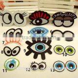 Custom High Quality Embroidered Eye Patch for Clothes Embroidery Patch Made in China Choose Size/color thumbnail-2