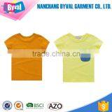 Wholesale Kids Summer Right Side Pocket Blank Cotton T-shirt thumbnail-2