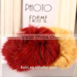 Real Rex Rabbit Fur Elastic Hair Bands Hair Bands Elastic Ties Ponytail Holder Hair Accessories for Women thumbnail-2