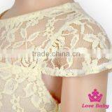 Popular Children Summer Skirt Short Sleeve Lace Floral Patterns Free Formal Lace Wedding Dress With Bow Blet thumbnail-6