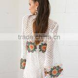 Runwaylover 5425 Ladies Hot Sale Ladies Backless Mesh Embroider Playsuit thumbnail-3