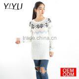 Women Sweater Dress Autumn Winter Hairy Snowflake Jacquard Knitted Christmas Short Mini Dresses thumbnail-3